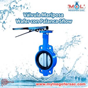 Válvula de mariposa wafer con palanca sflow